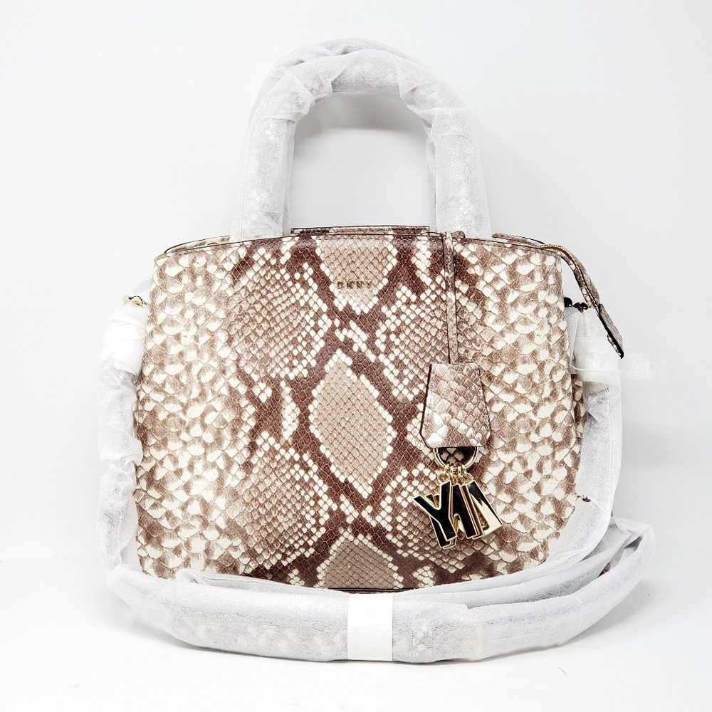 DKNY Paige Faux Snake Satchel - Picture 2 of 13